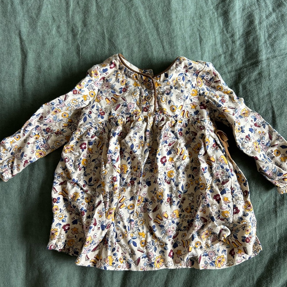 Zara Floral Long Sleeve Kids Top